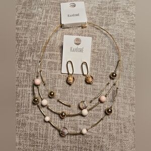 Necklace and earring set‎